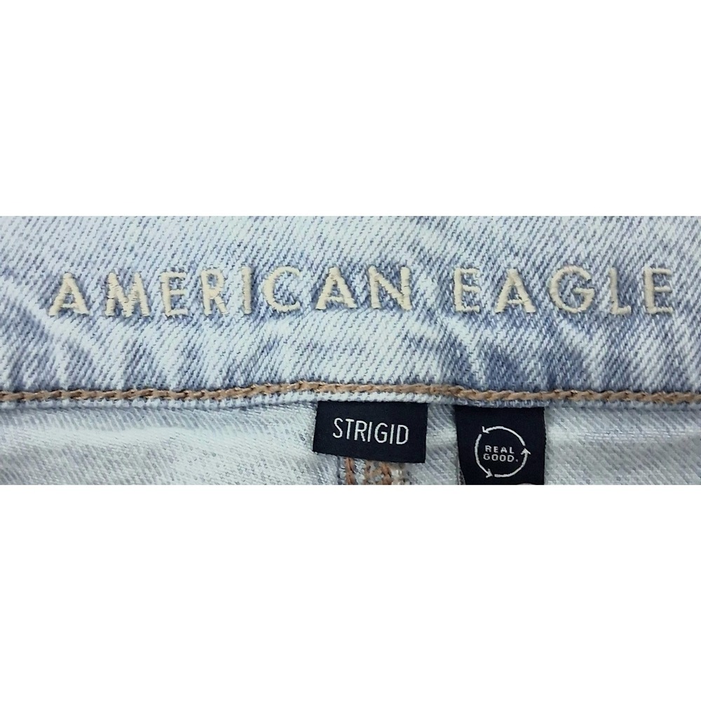 American Eagle Jeans Women's Size 20 Light Wash Highest Rise Baggy Straight - Picture 6 of 14
